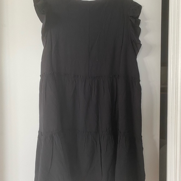 Black V Neck Dress - Picture 3 of 5